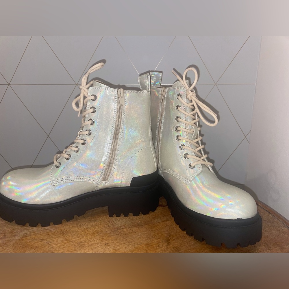 Urban Outfitters size 7 Iridescent Booties